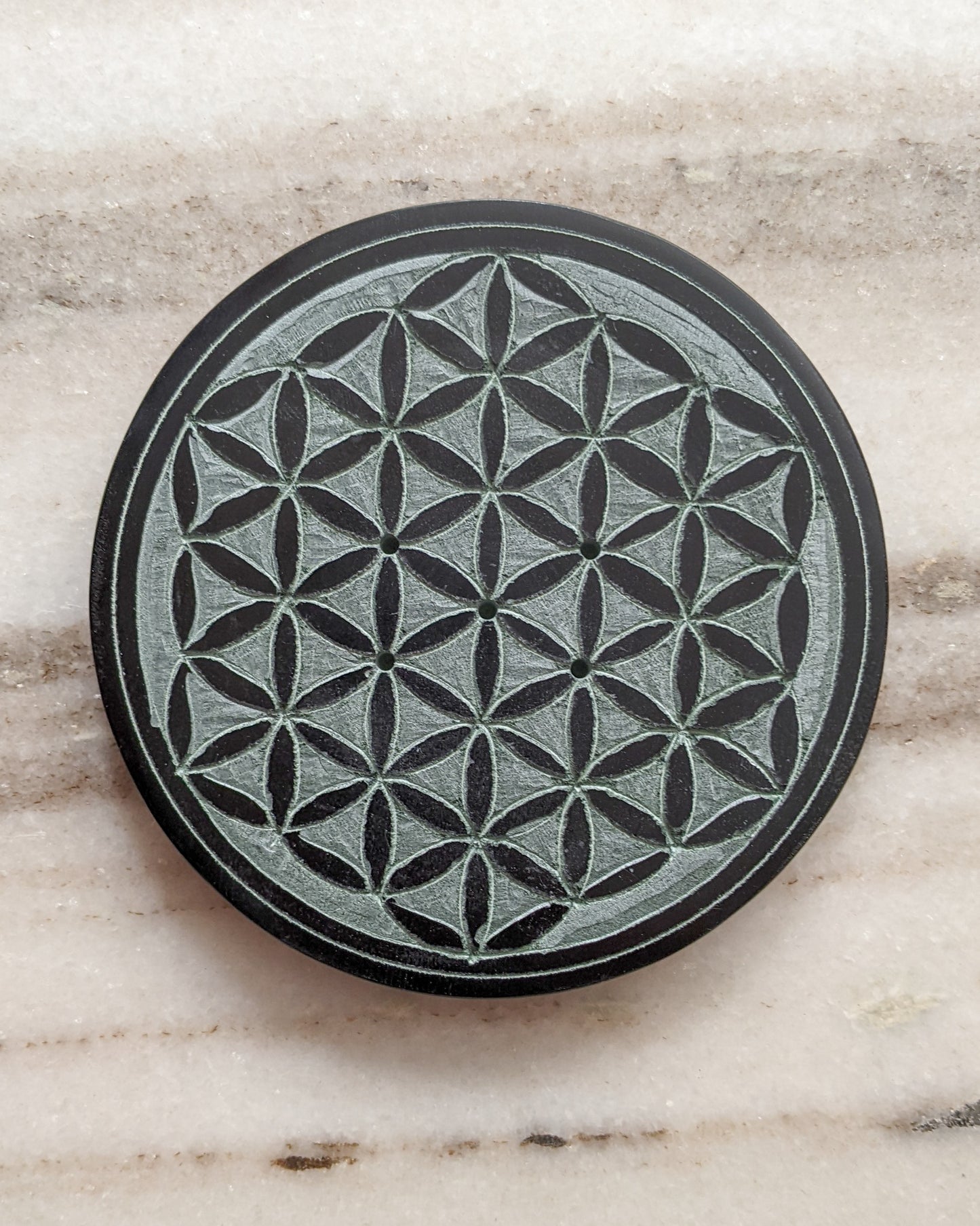 Flower of Life Soapstone Incense Burner