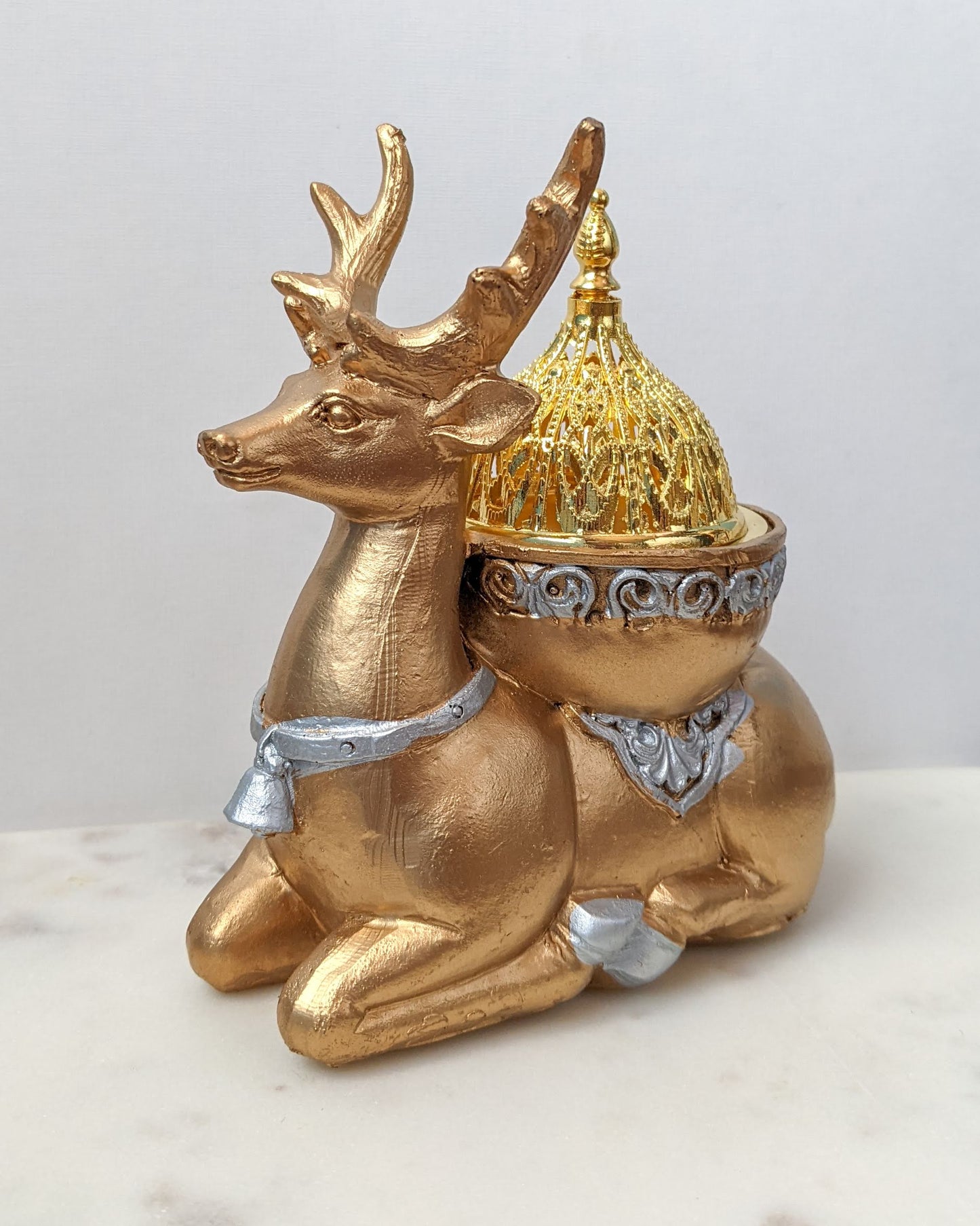 Reindeer Incense Burner & Candleholder