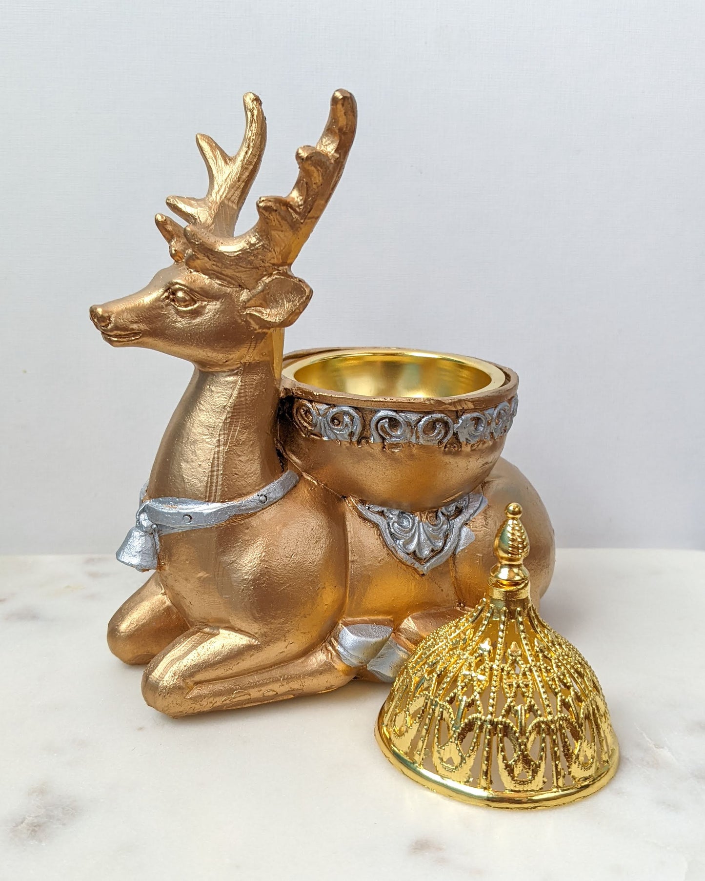 Reindeer Incense Burner & Candleholder