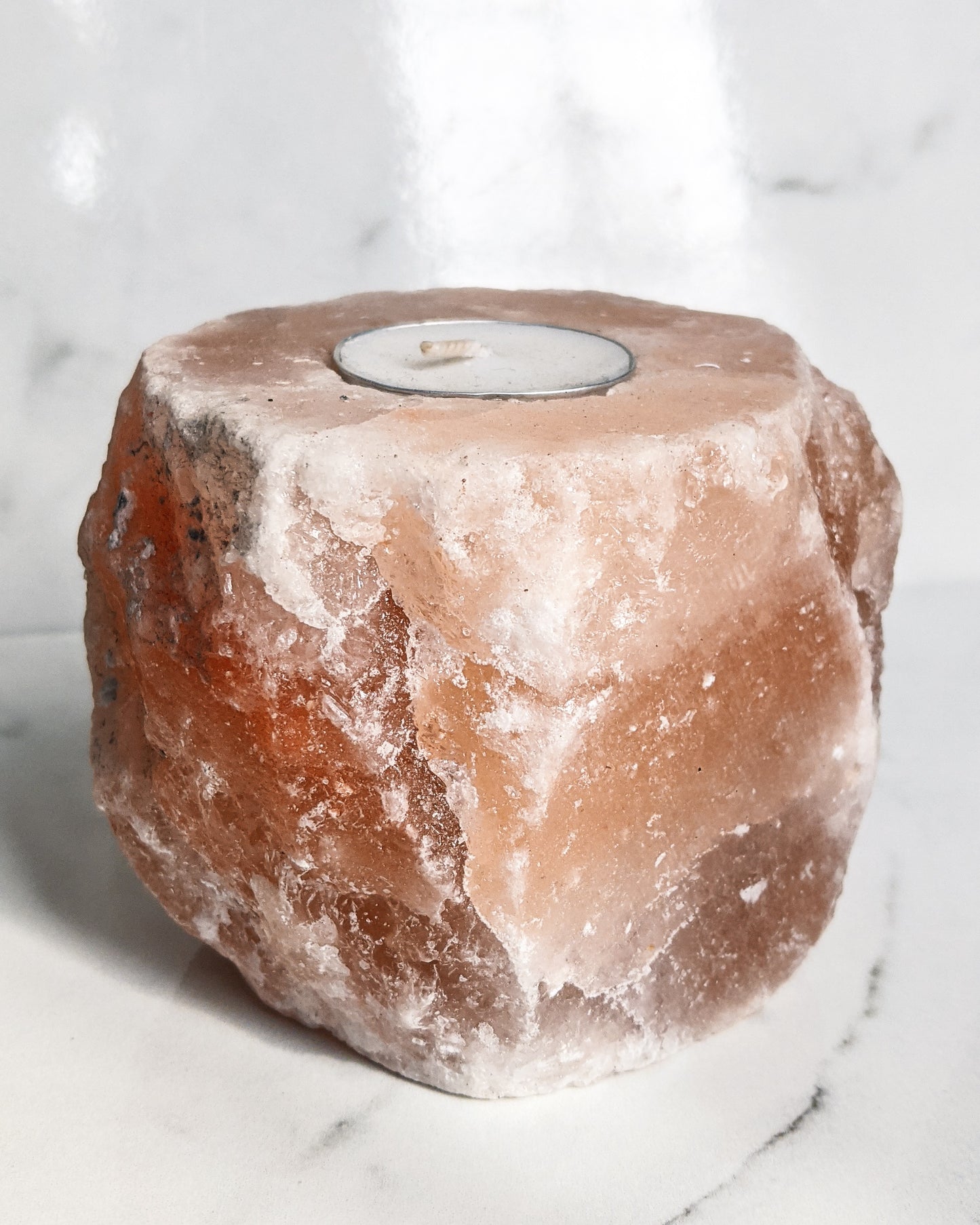 Salt Rock Tea Light Candle Holder
