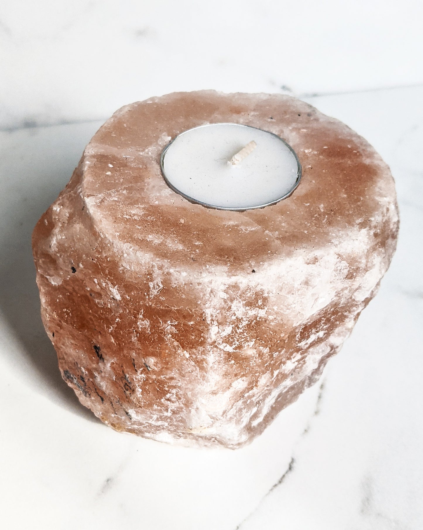 Salt Rock Tea Light Candle Holder