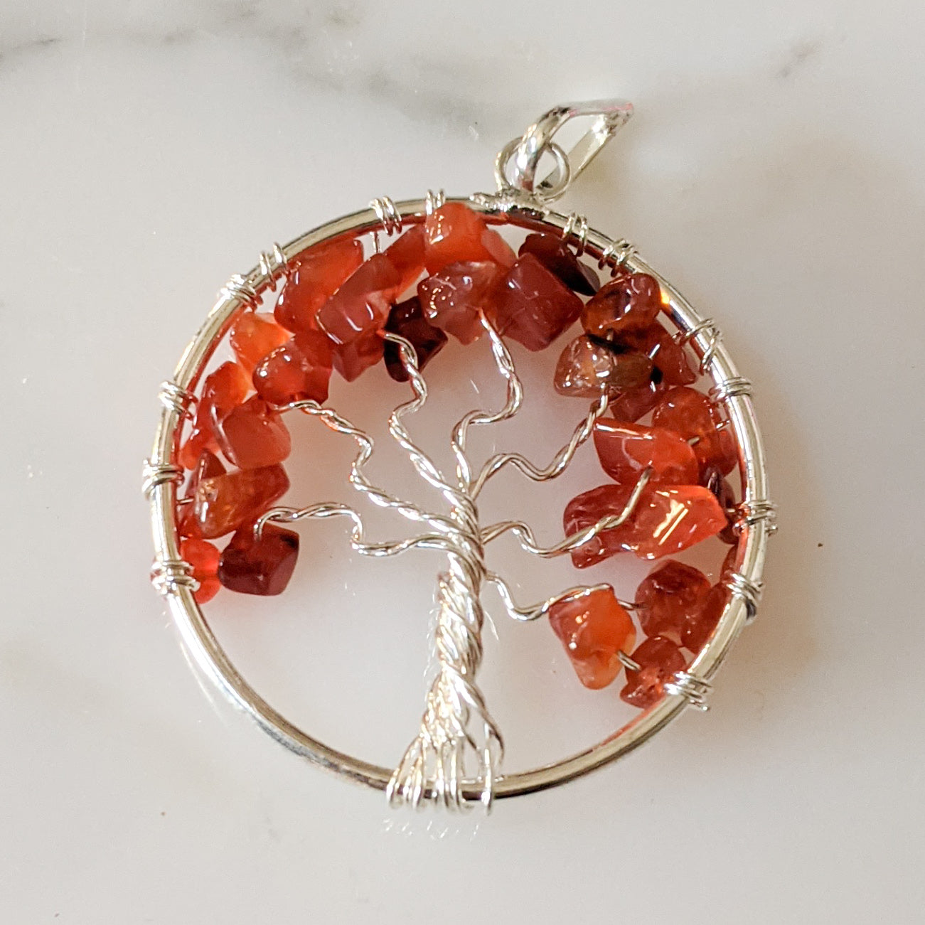 Carnelian Tree of Life pendant