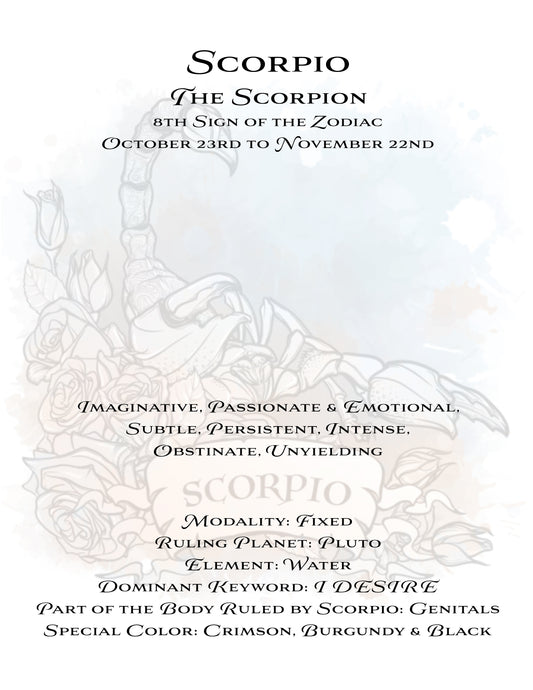 Chakra Astrology Box - Scorpio Information 2023
