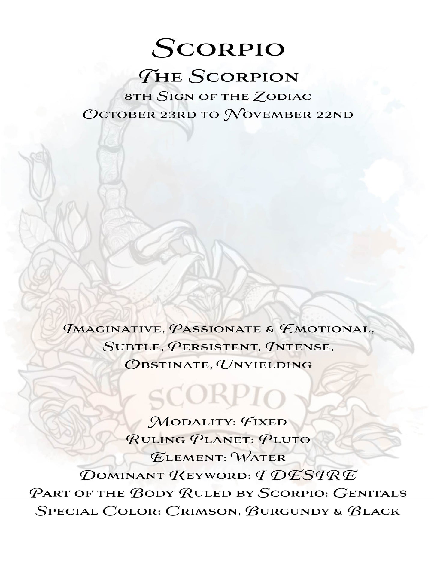 Chakra Astrology Box - Scorpio Information 2022