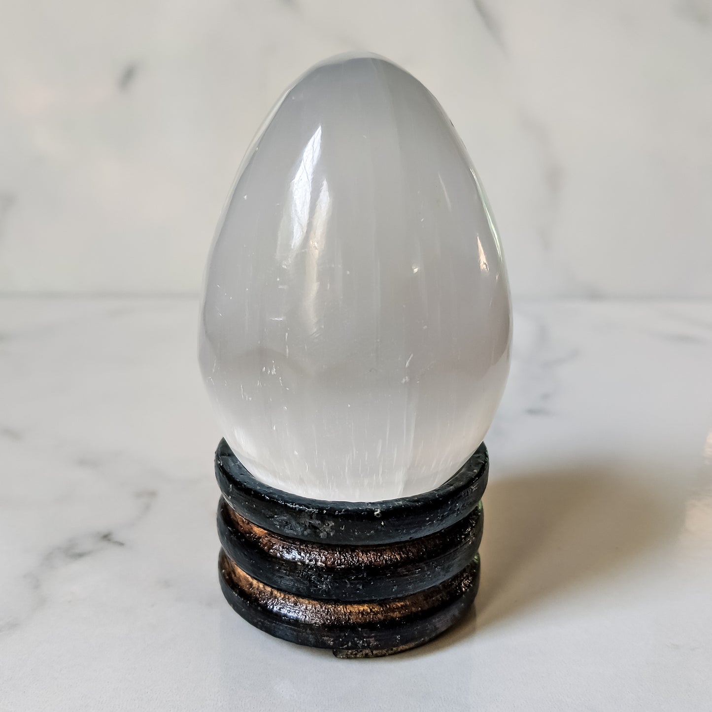 Natural Selenite Crystal Egg