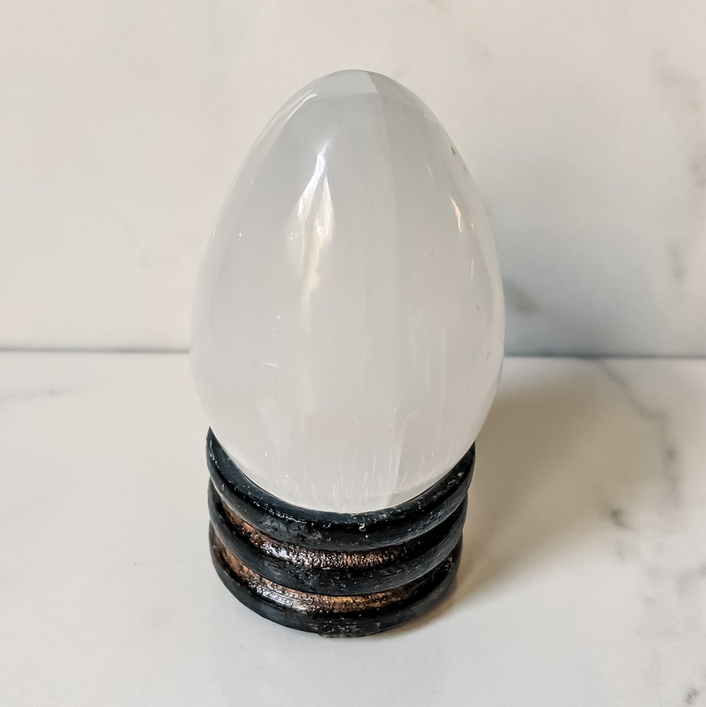Natural Selenite Crystal Egg