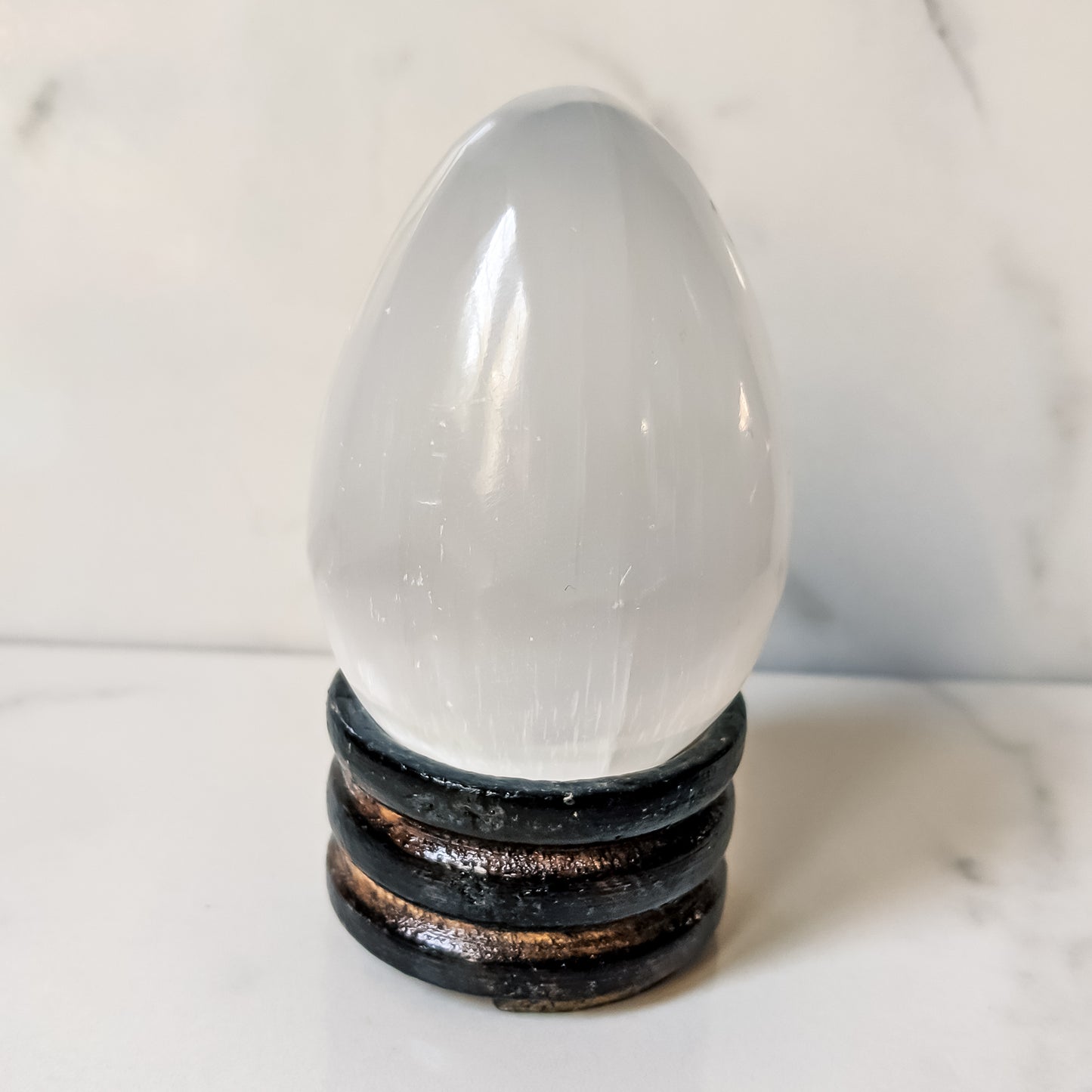 Natural Selenite Crystal Egg