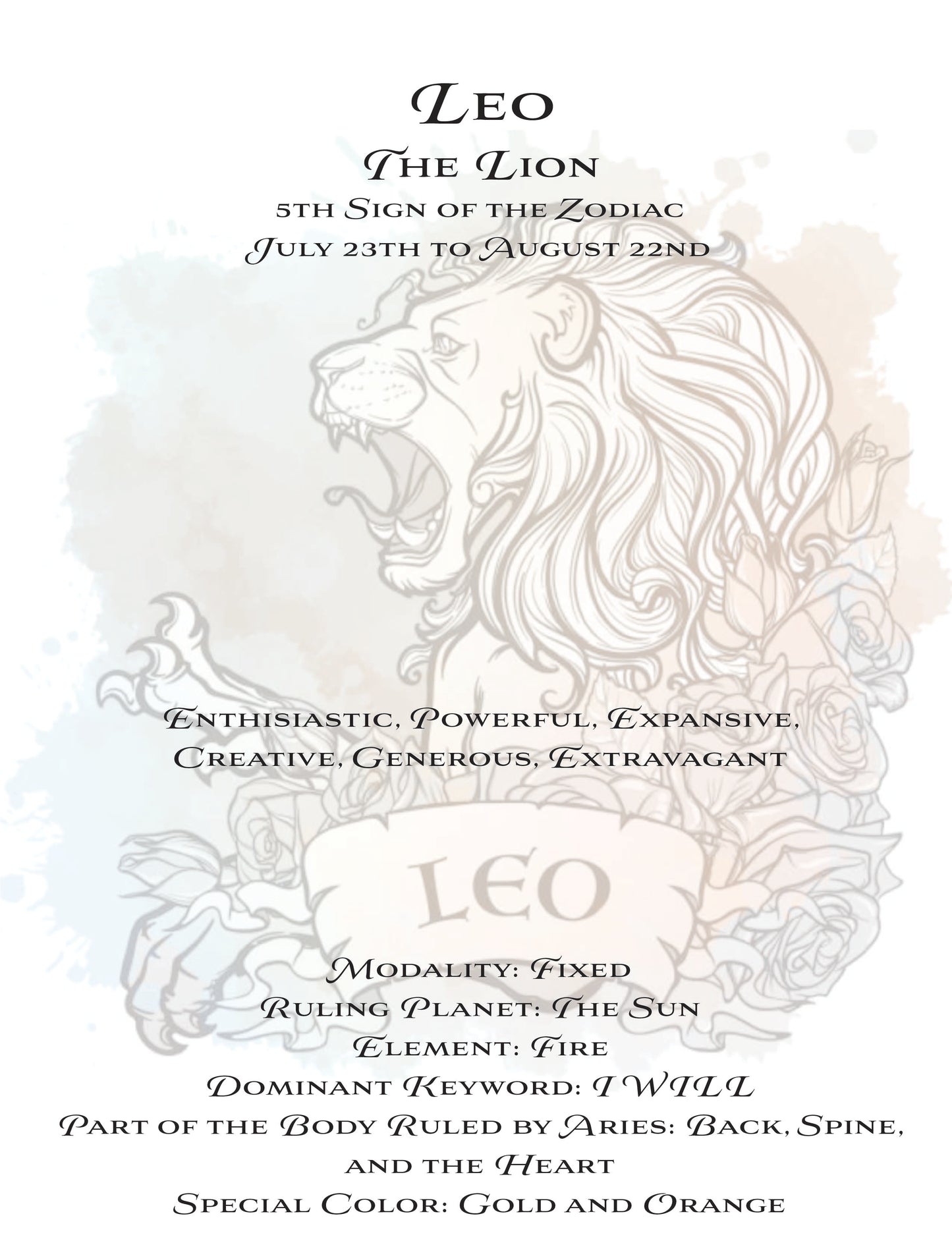 Chakra Astrology Box - Leo Information 2022