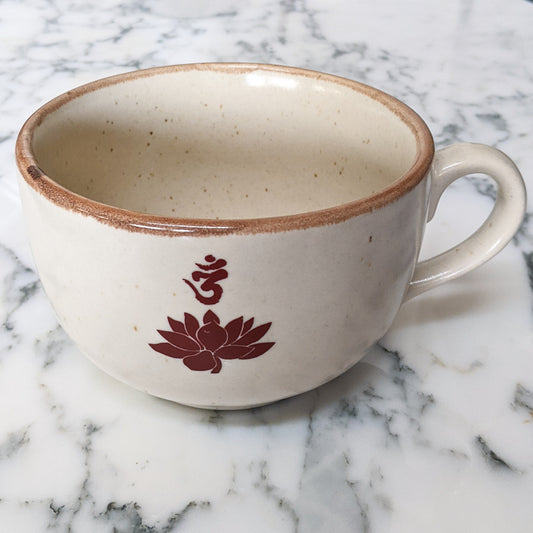 Large Handmade Ceramic OM Mug
